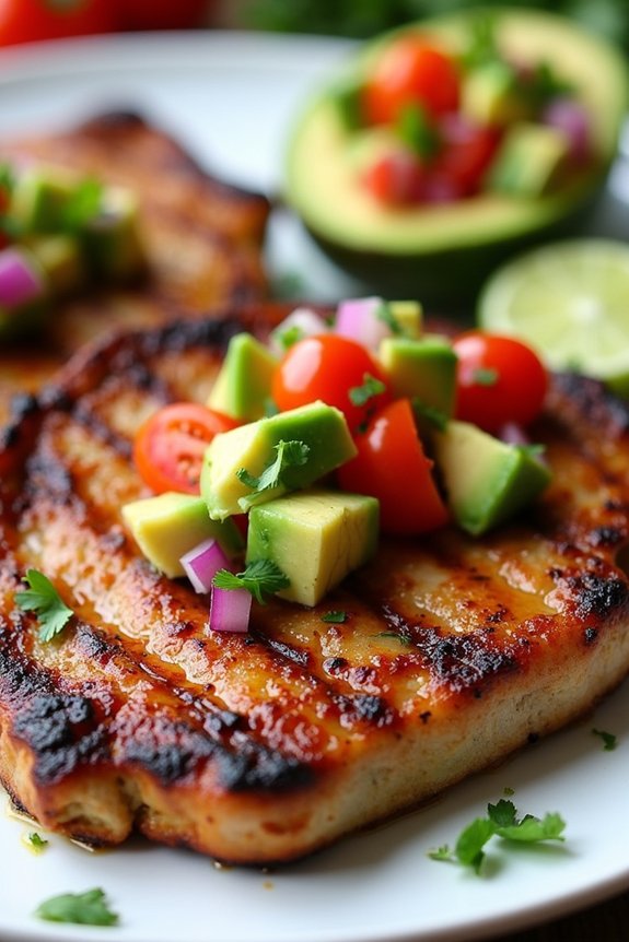 grilled pork chops with salsa