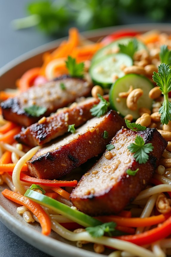 grilled pork noodle salad