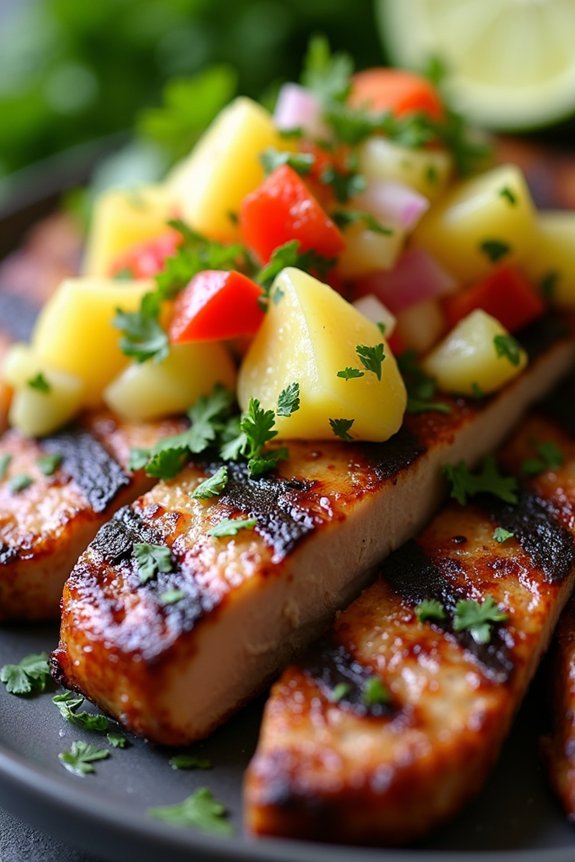 grilled pork with pineapple salsa