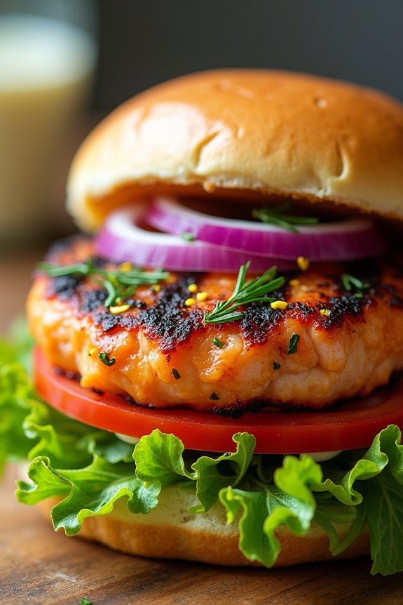 grilled salmon burger recipe