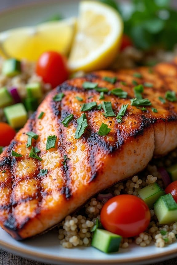 grilled salmon quinoa salad