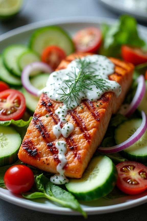 grilled salmon salad recipe