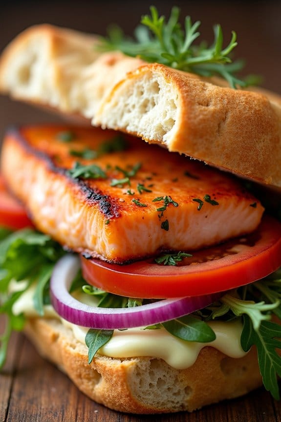 grilled salmon sandwich delight