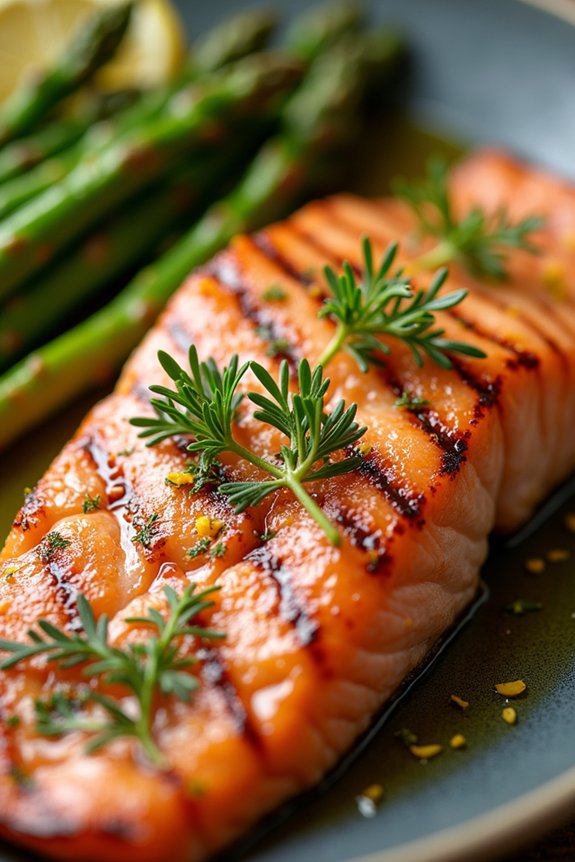 grilled salmon with asparagus