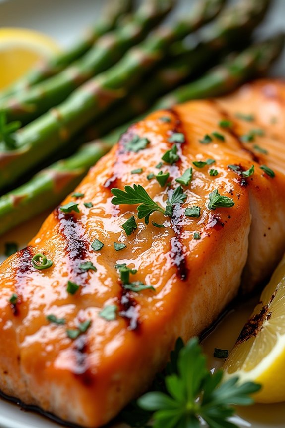 grilled salmon with asparagus