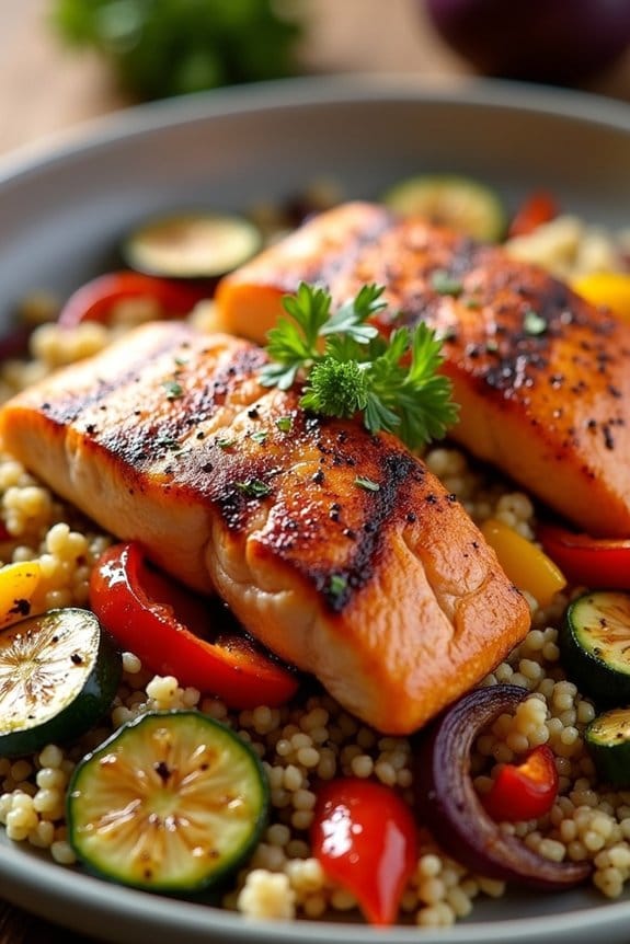 grilled salmon with couscous