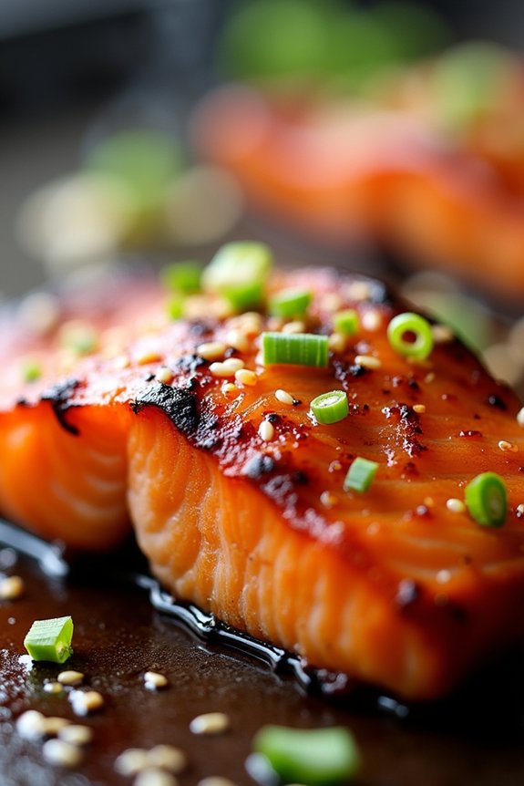 grilled salmon with flavorful glaze