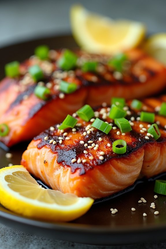 grilled salmon with ginger marinade