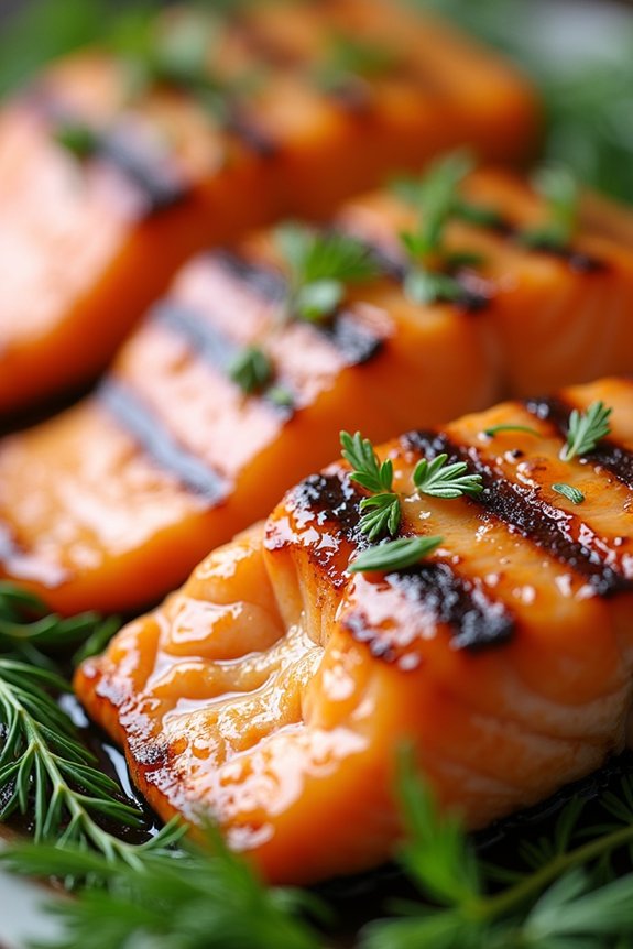 grilled salmon with honey mustard