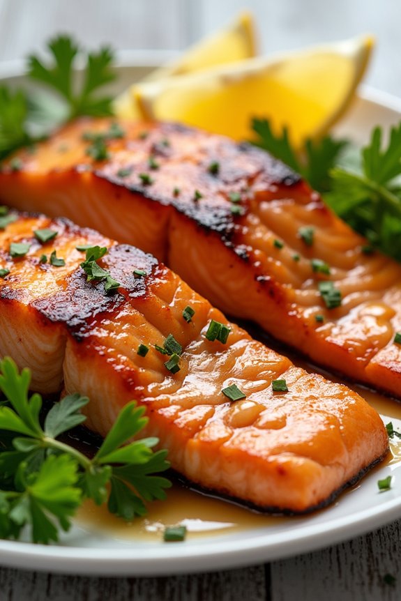 grilled salmon with honey mustard