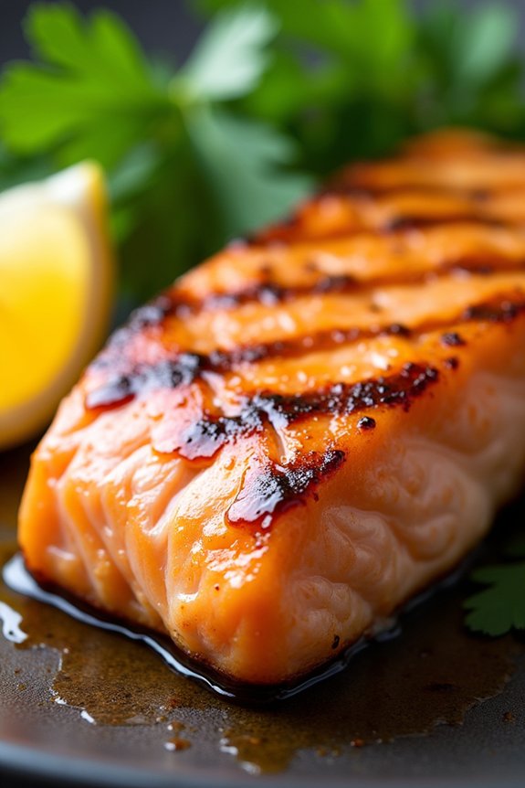 grilled salmon with honey mustard