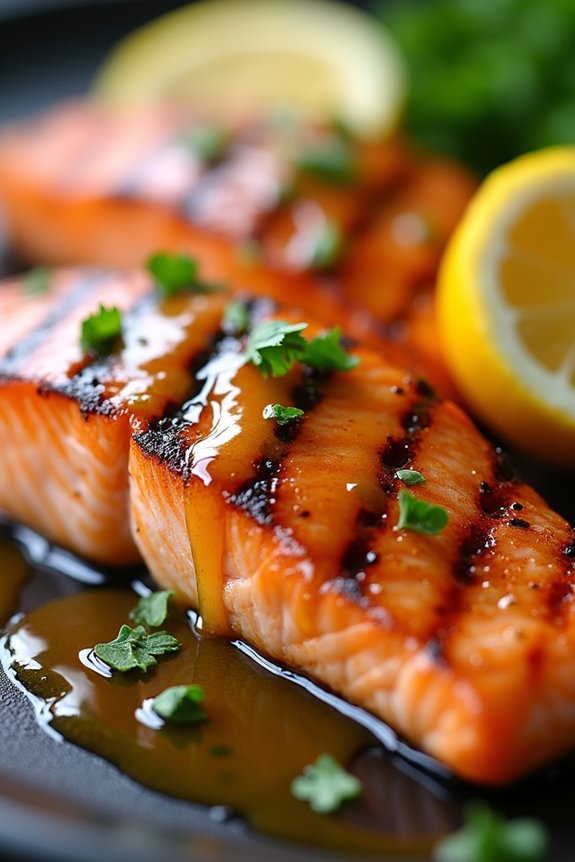 grilled salmon with lemon butter