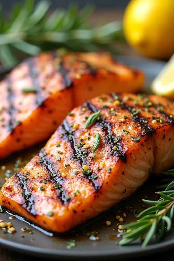 grilled salmon with lemon herb