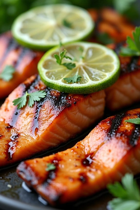 grilled salmon with lime