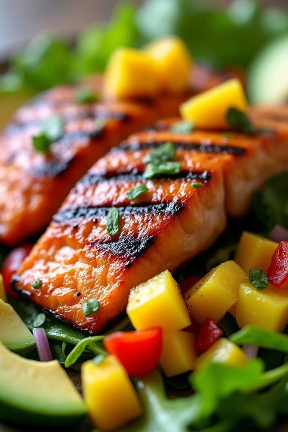 grilled salmon with mango salsa