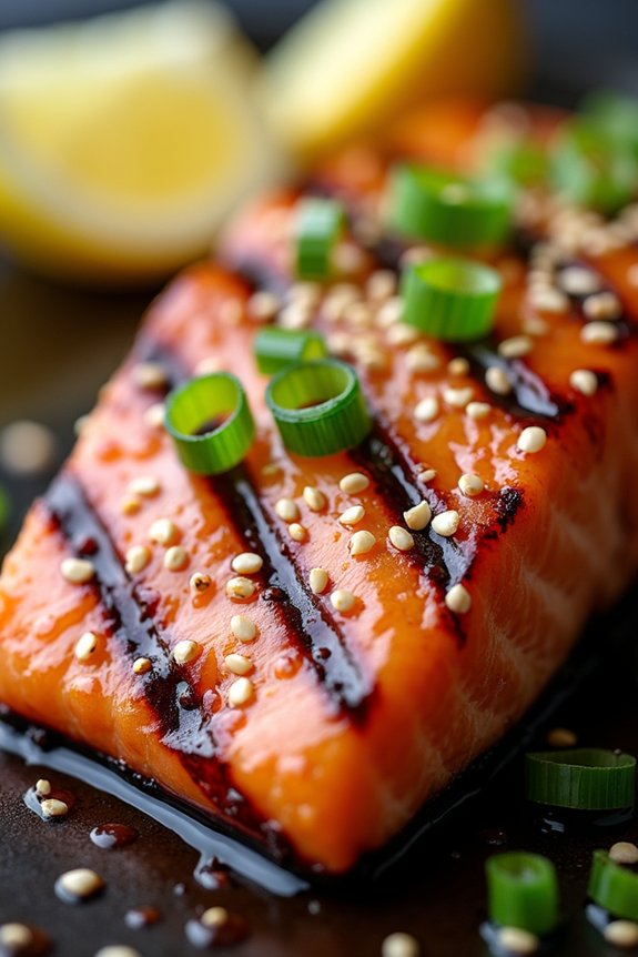 grilled salmon with marinade