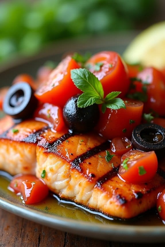 grilled salmon with relish