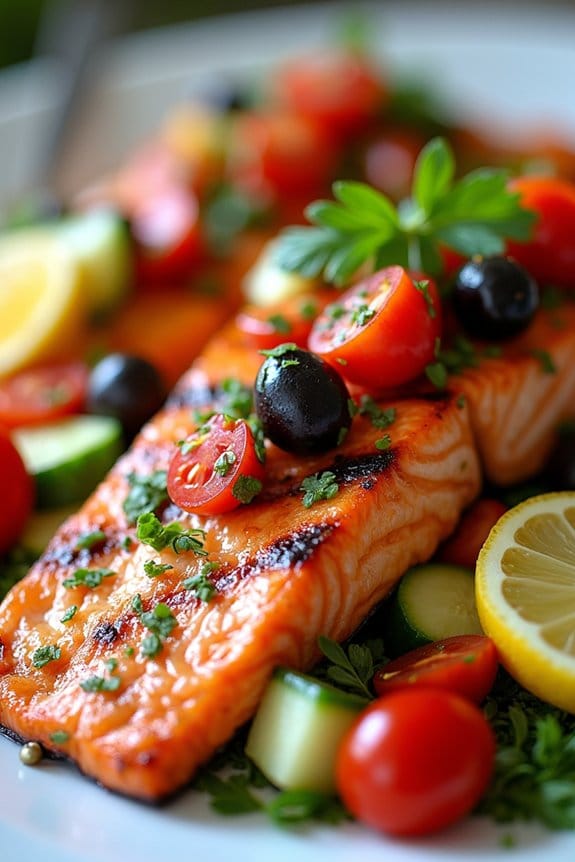 grilled salmon with salsa