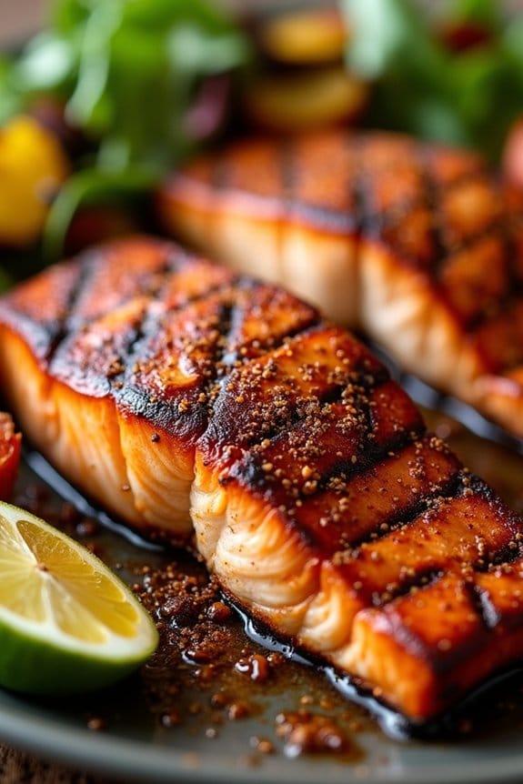 grilled salmon with spice rub