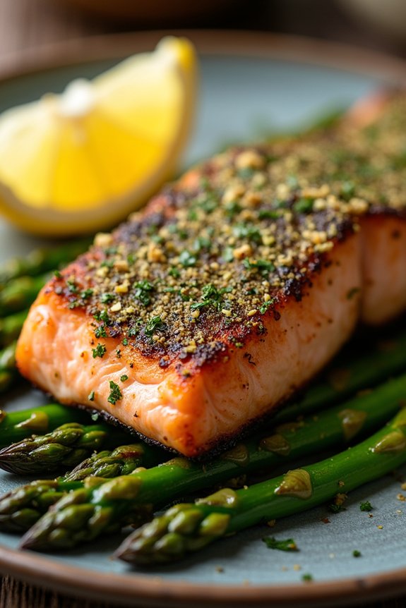 herb crusted grilled salmon delight