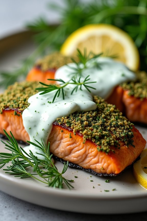 herb crusted grilled salmon recipe
