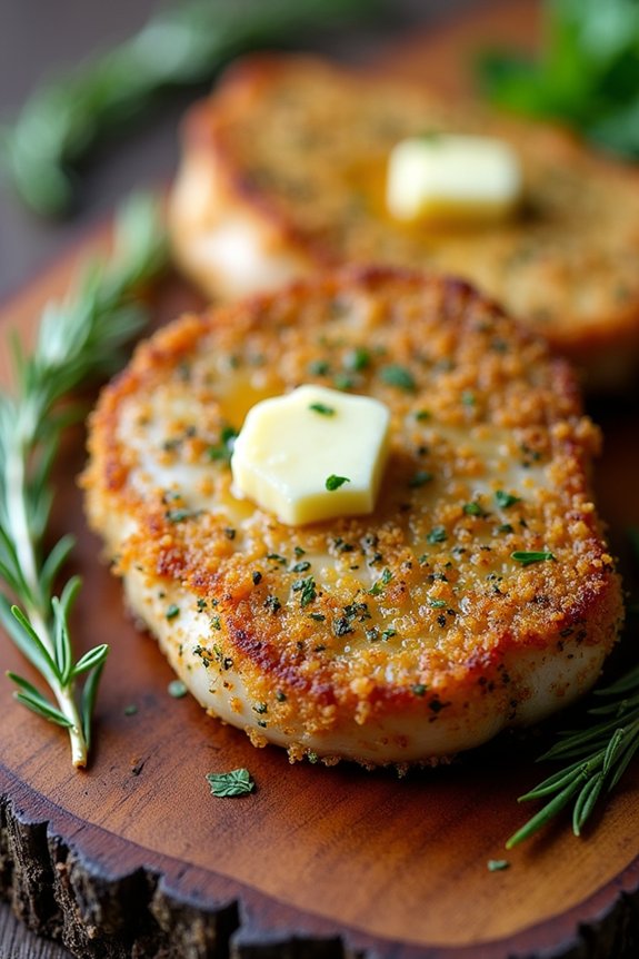 herb crusted pork chops recipe