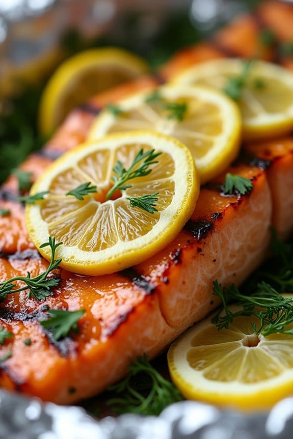 herb lemon dill grilled salmon