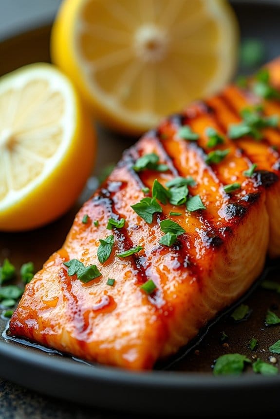 honey garlic grilled salmon