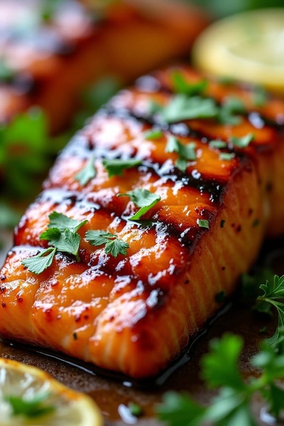 honey garlic grilled salmon