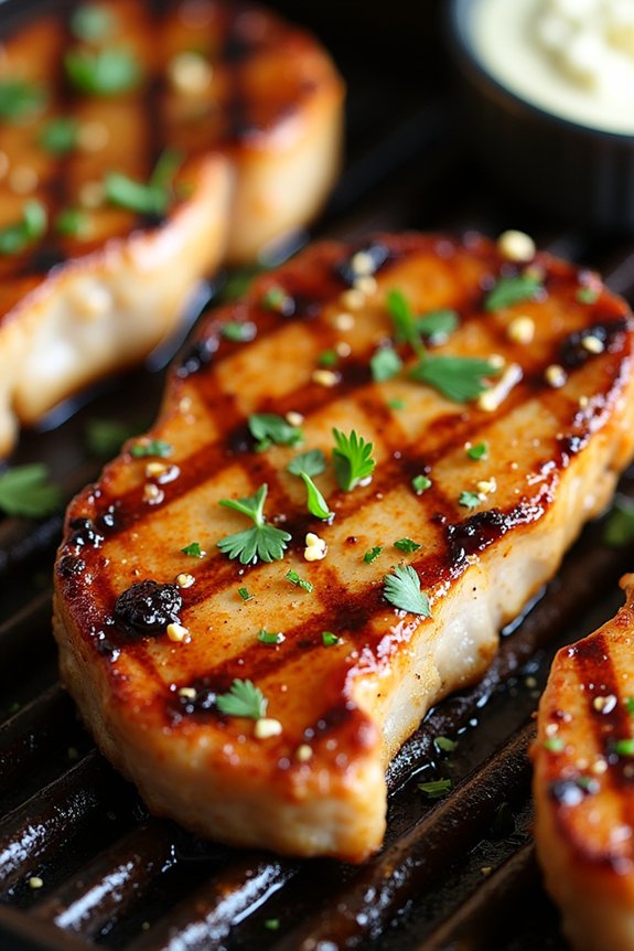 honey garlic pork chops