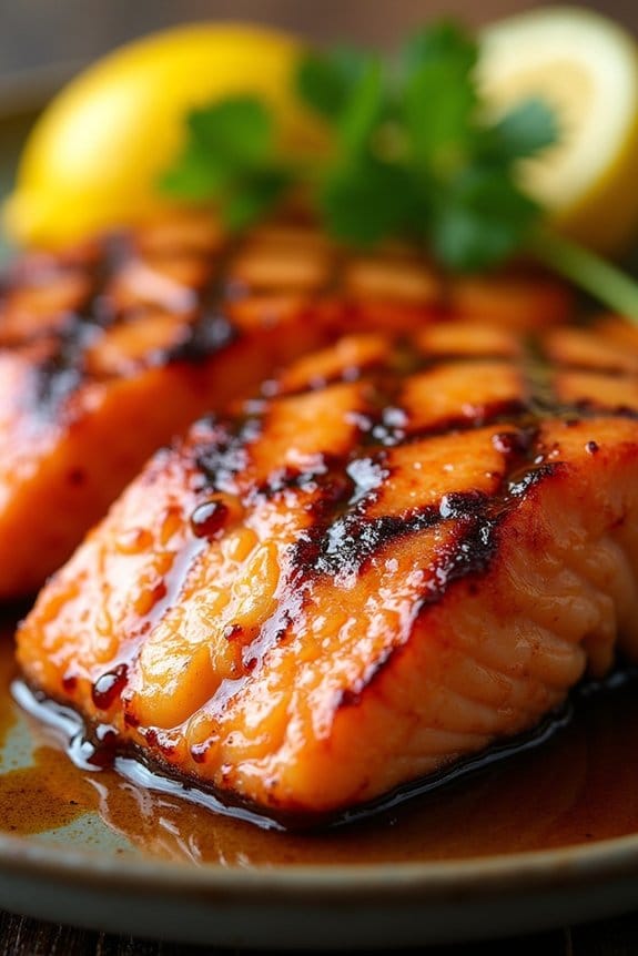 honey glazed grilled salmon