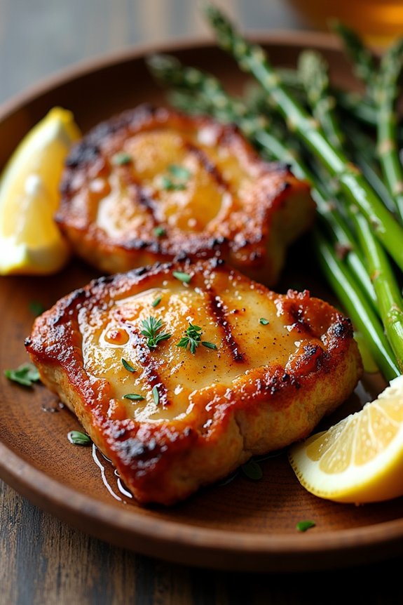 honey glazed pork chops