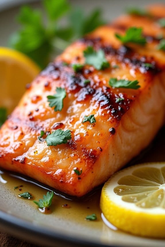 honey lemon grilled salmon