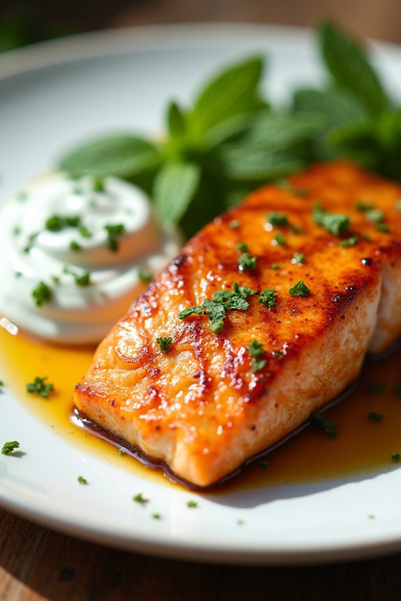honey mustard glazed salmon