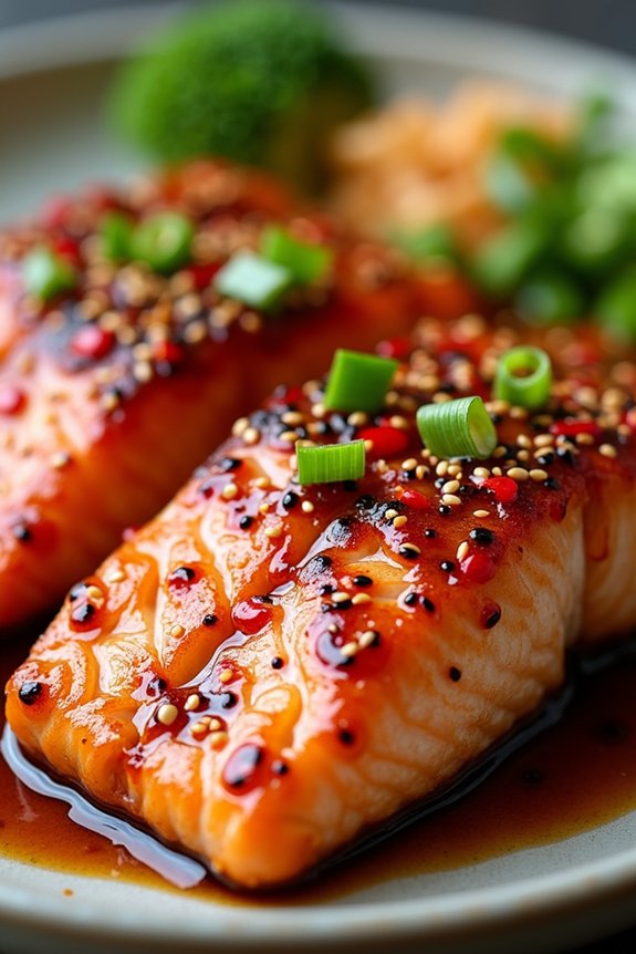 hot honey soy salmon