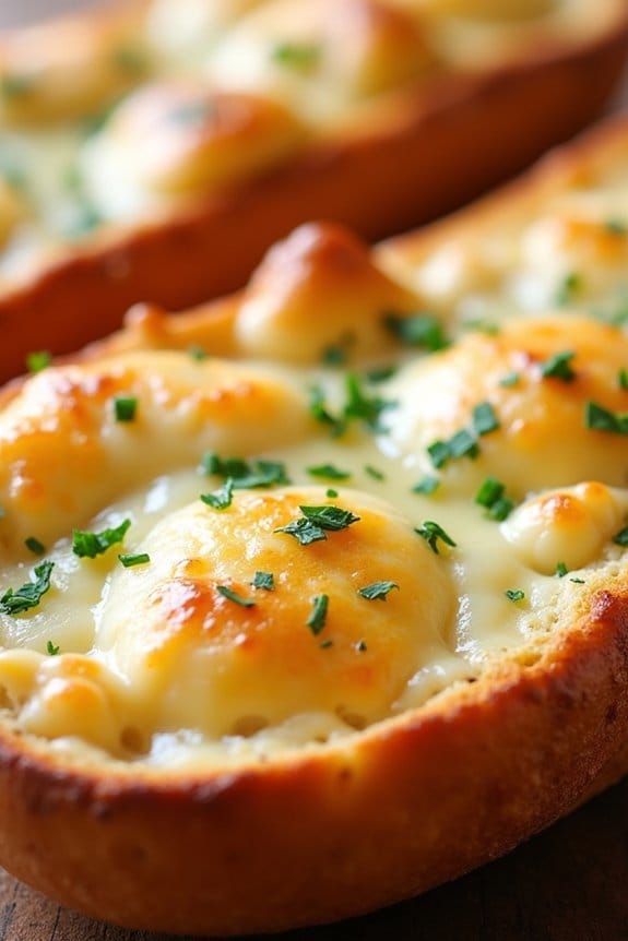 irresistible cheesy garlic delight