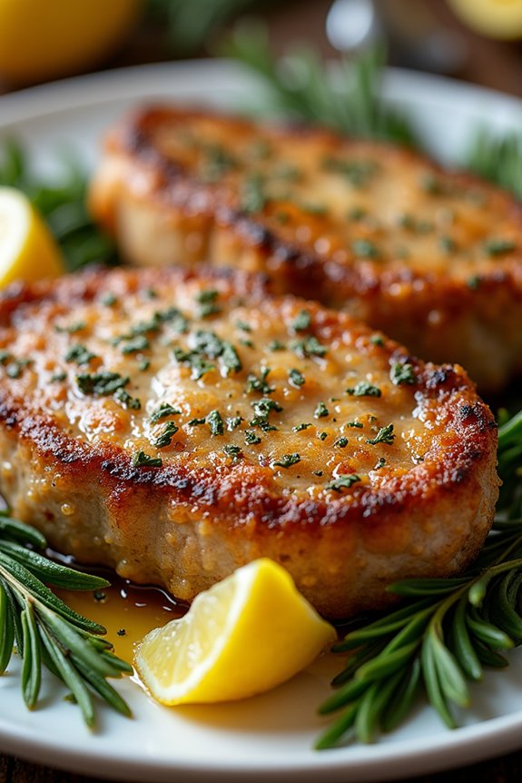 italian herb marinated pork chops