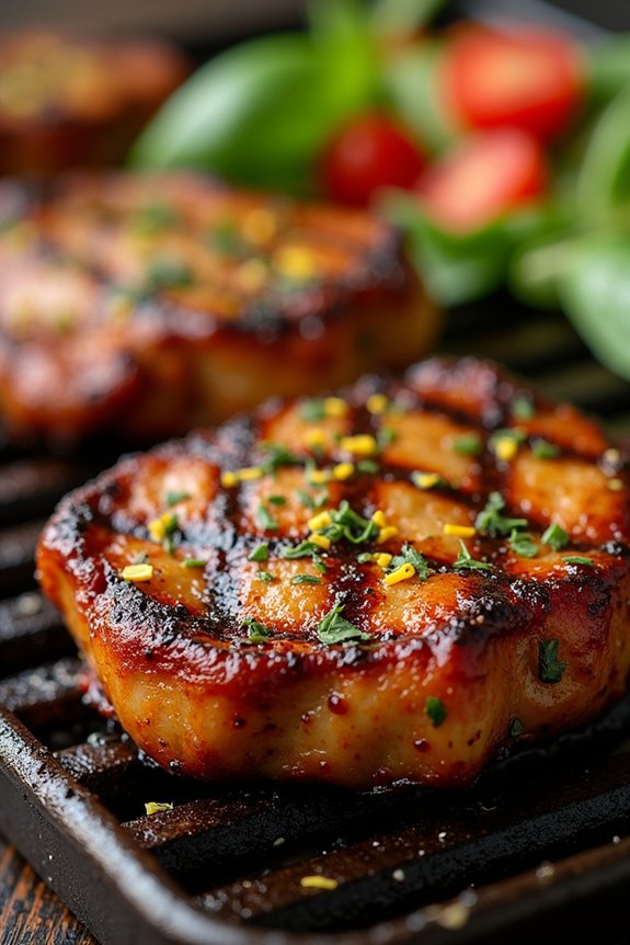 italian herb marinated pork chops