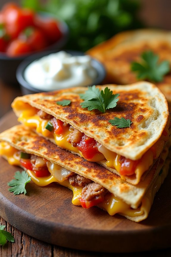 leftover pork chop quesadillas