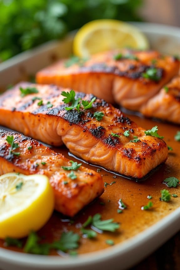 lemon butter grilled salmon