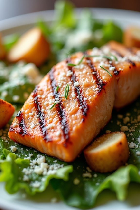 lemon dill grilled salmon salad
