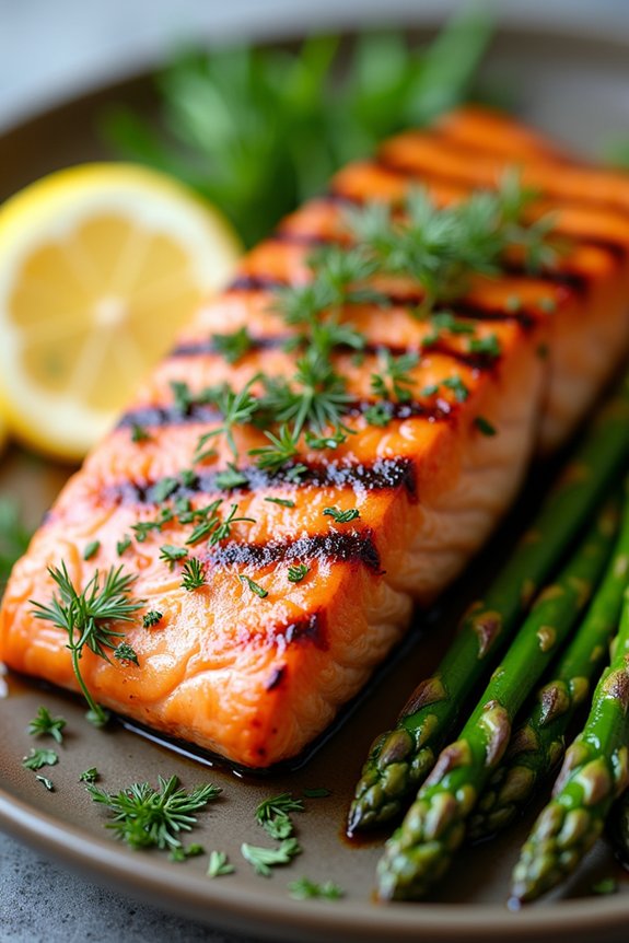 lemon dill salmon asparagus delight