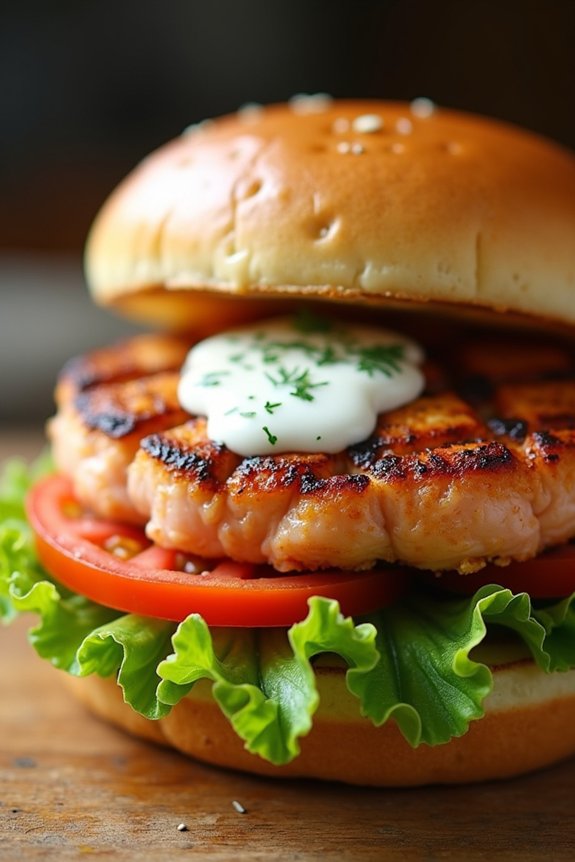 lemon dill salmon burger recipe