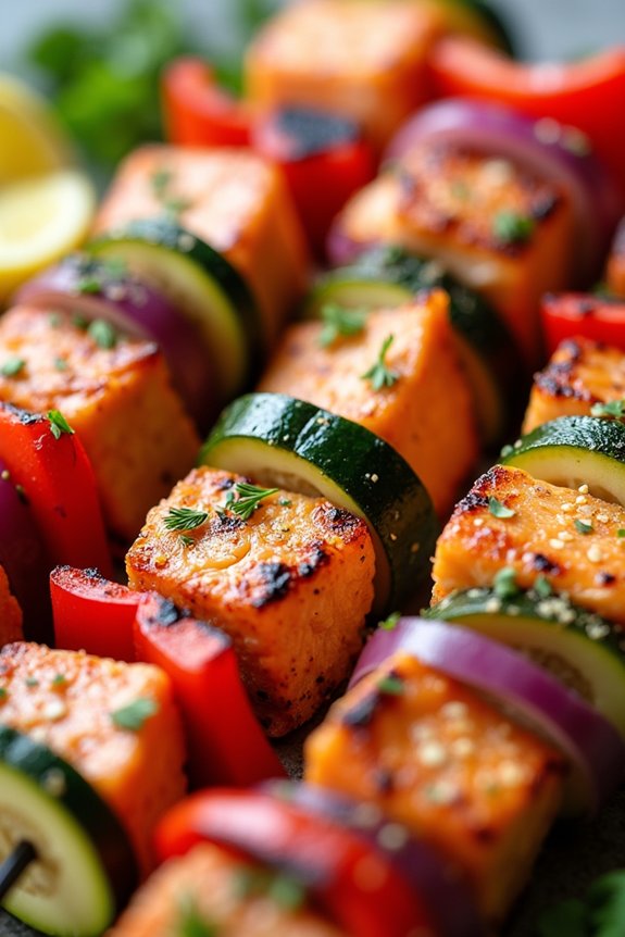 lemon dill salmon kabobs recipe