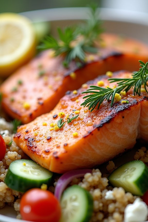 lemon dill salmon quinoa salad