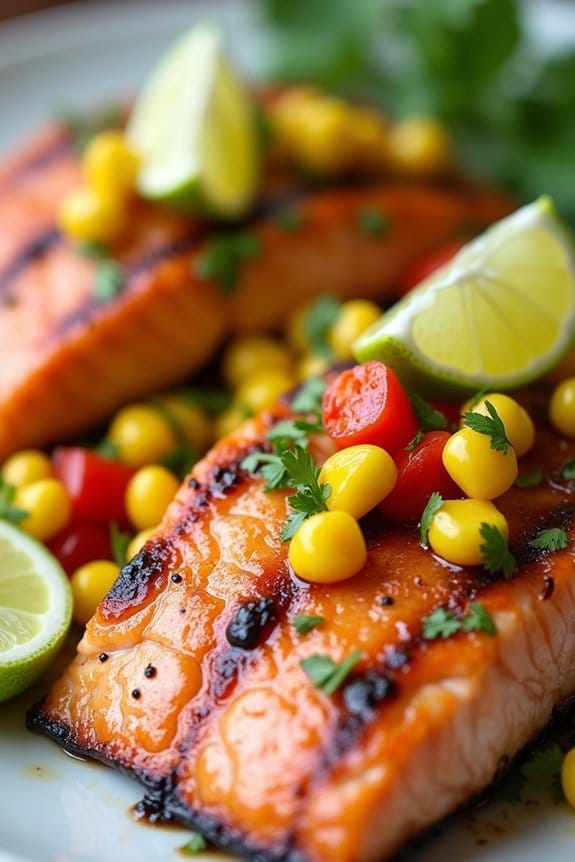 lemon dill salmon with salsa