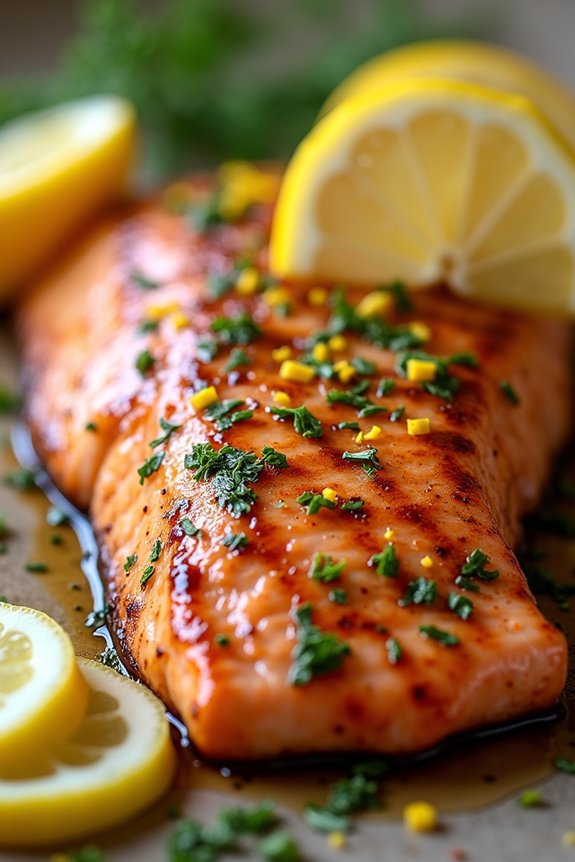 lemon herb glazed salmon