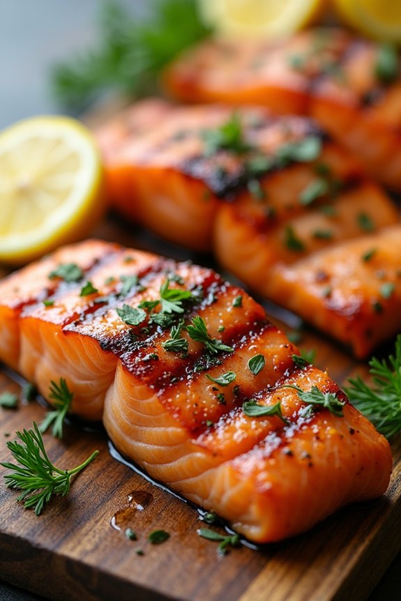 lemon herb grilled salmon nuggets
