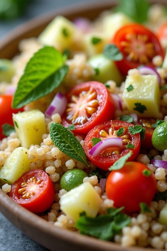 lemon herb quinoa salad