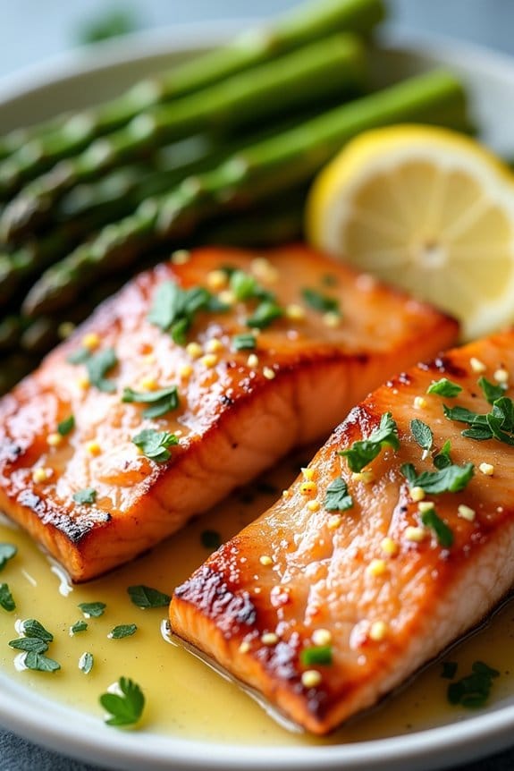 lemon salmon with asparagus